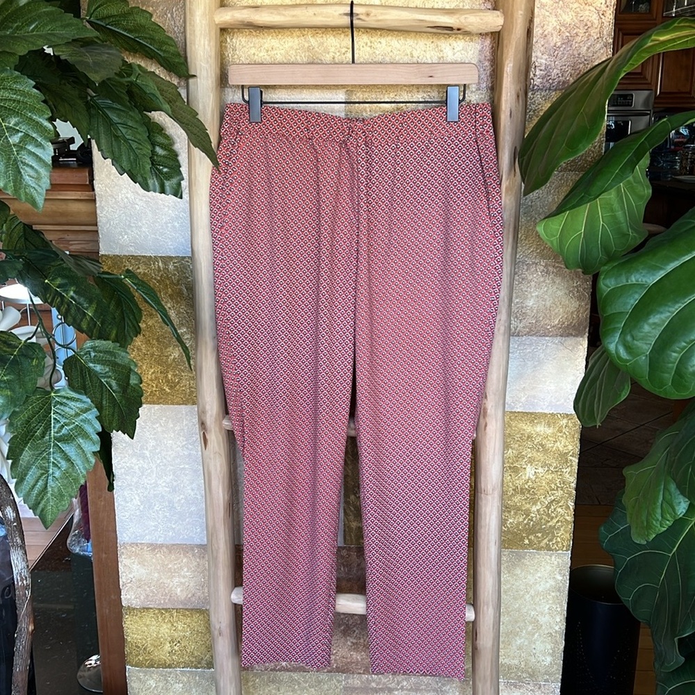 Ann Taylor Petite Women’s Pink Patterned Trouser Pants, Size SP